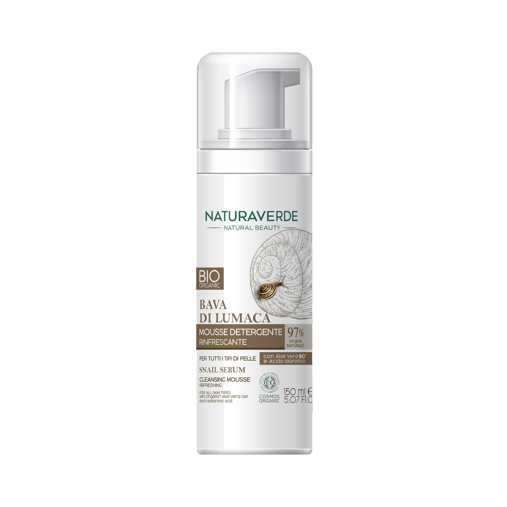 Naturaverde Bio Bava di Lumaca Mousse Detergente Rinfrescante 150ML 