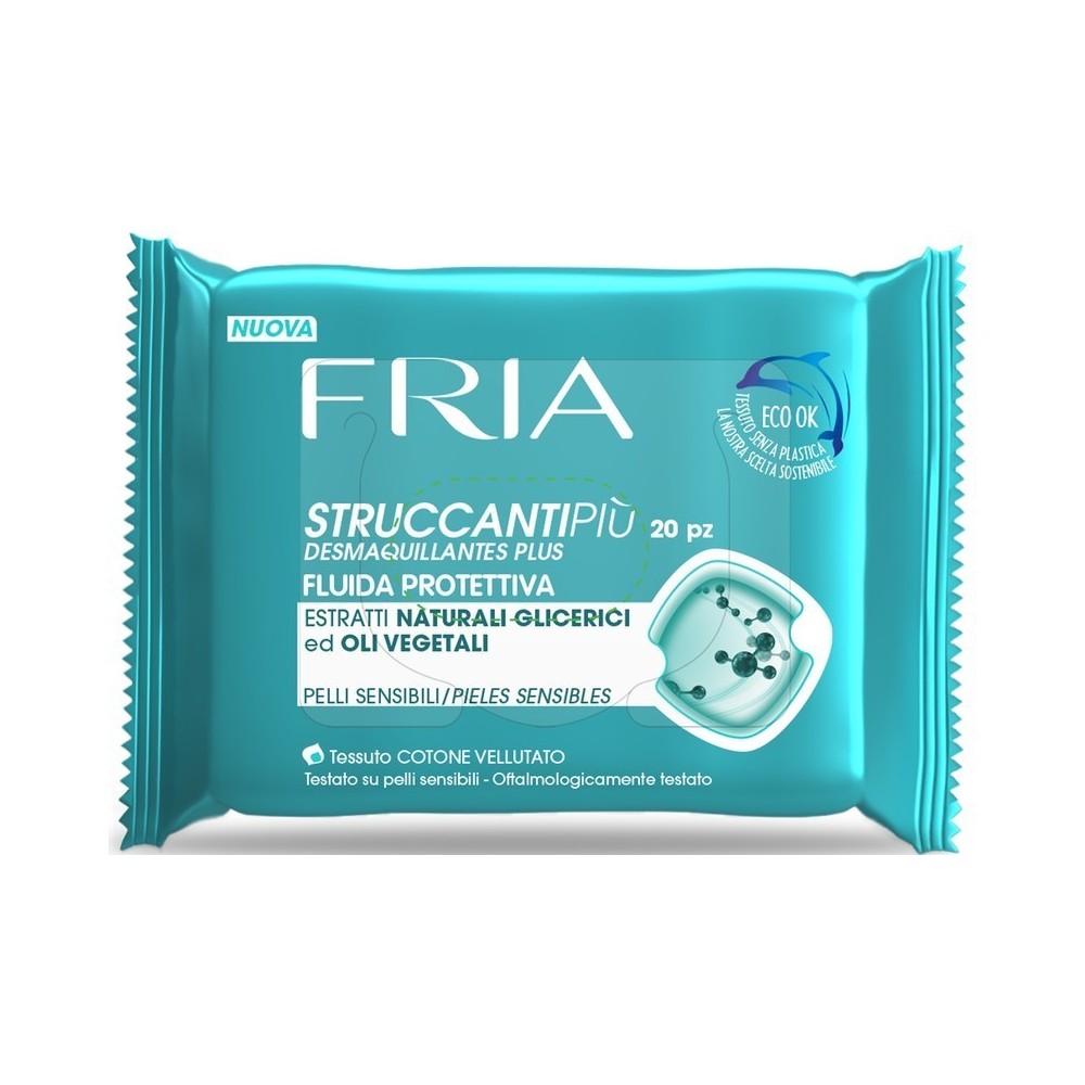 Fria StruccantiPiù Fluida Protettiva - Salviette Struccanti - 20 pezzi 