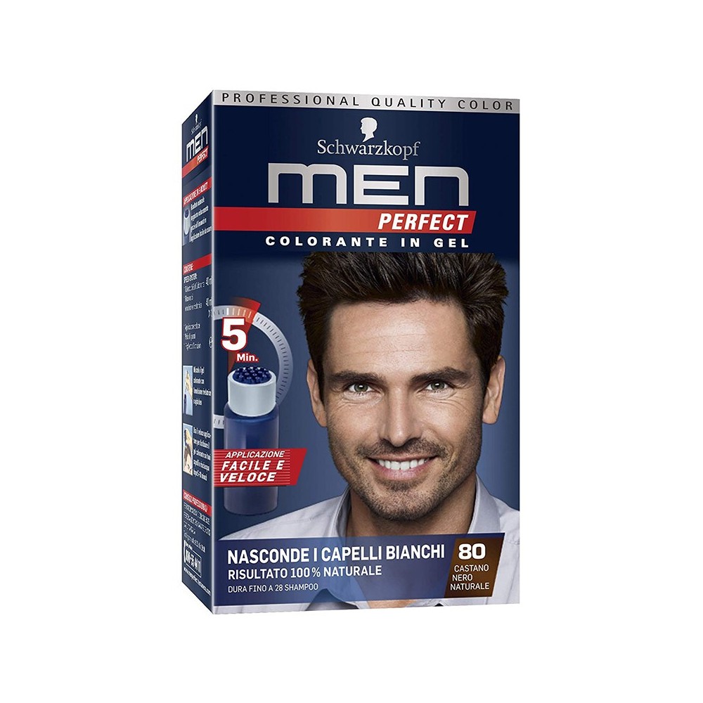 Schwarzkopf Men Perfect Colorante In Gel - 80 Castano Nero Naturale 