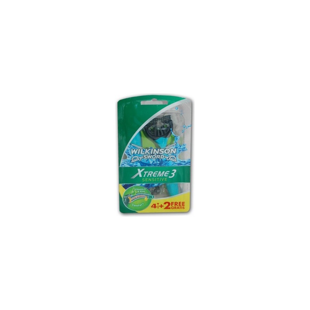 Wilkinson Xtreme3 Sensitive 4 + 2 Lamette 