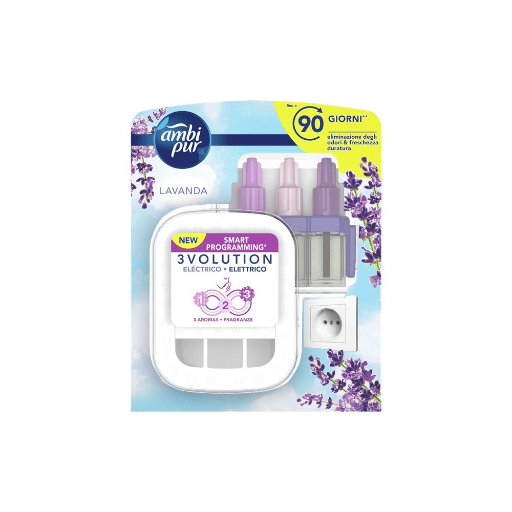 Ambi Pur Starter Kit 3Volution Diffusore Elettrico Alla Lavanda 20 ml 
