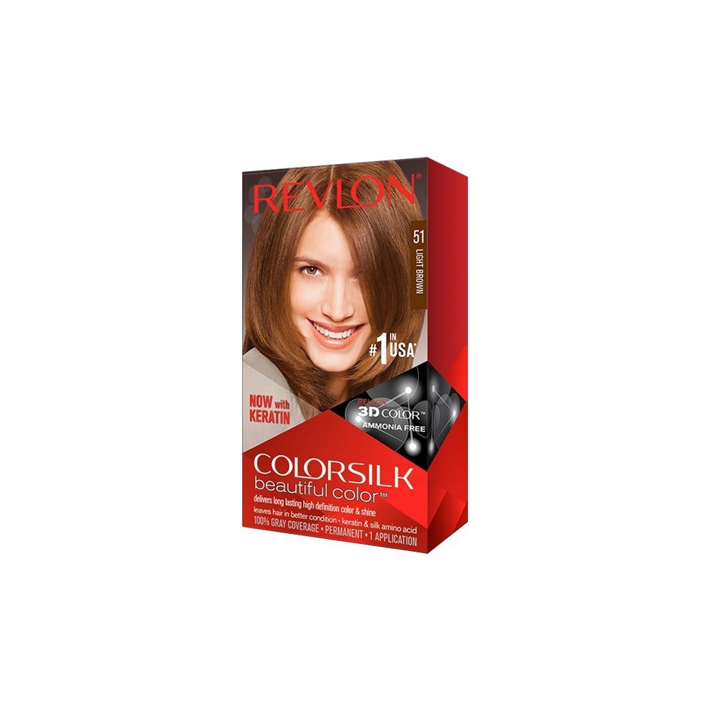 Revlon ColorSilk Beautiful Color Tinta per Capelli - 51 Castano Chiaro 