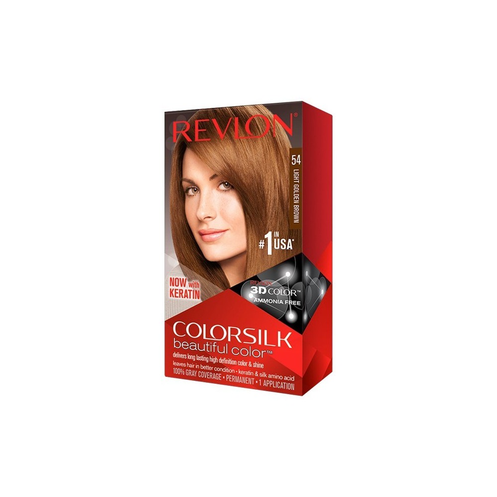 Revlon ColorSilk Beautiful Color Tinta per Capelli - 54 Castano Dorato Chiaro 