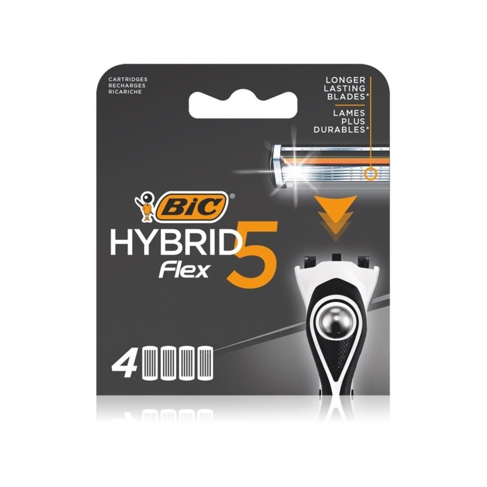 Bic Hybrid 5 Flex - 4 Lame Di Ricambio 