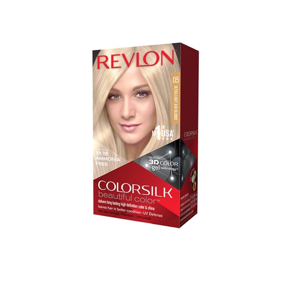 Revlon ColorSilk Beautiful Color Tinta per Capelli - 05 Ultra Light Ash Blonde 