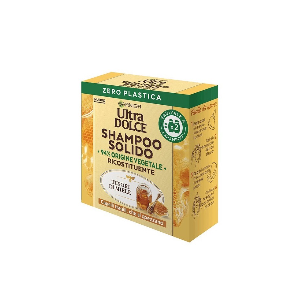 Garnier Ultra Dolce Shampoo Solido Tesori di Miele 60 gr 