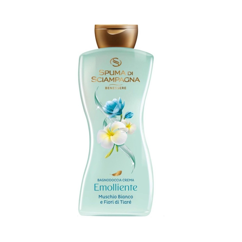 Spuma Di Sciampagna Bagnodoccia Crema Emolliente Muschio Bianco e Fiori di Tiarè 650 ml 