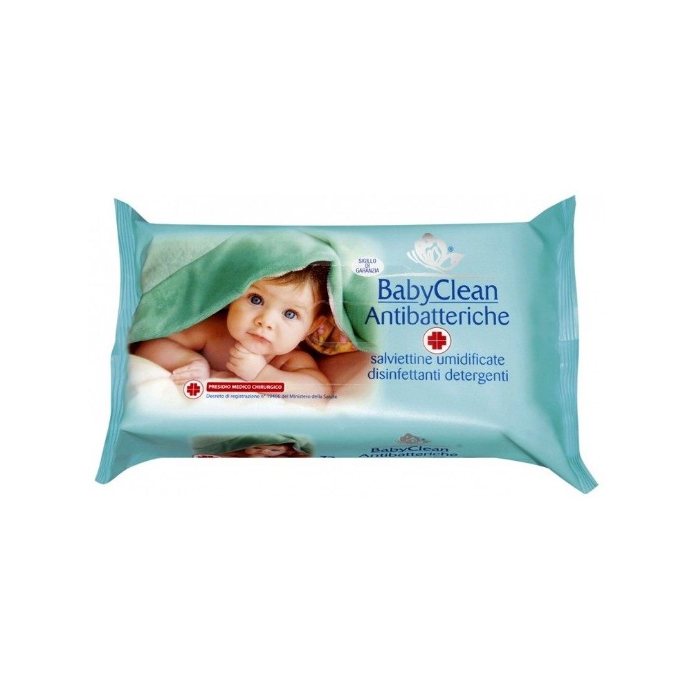 Baby Clean Salviettine Umidificate Antibatteriche 72 pz 