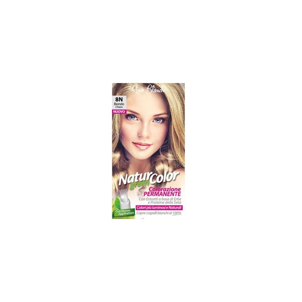 Renee Blanche Natur Color Green Colorazione Permanente Naturale - 8N Biondo Chiaro 