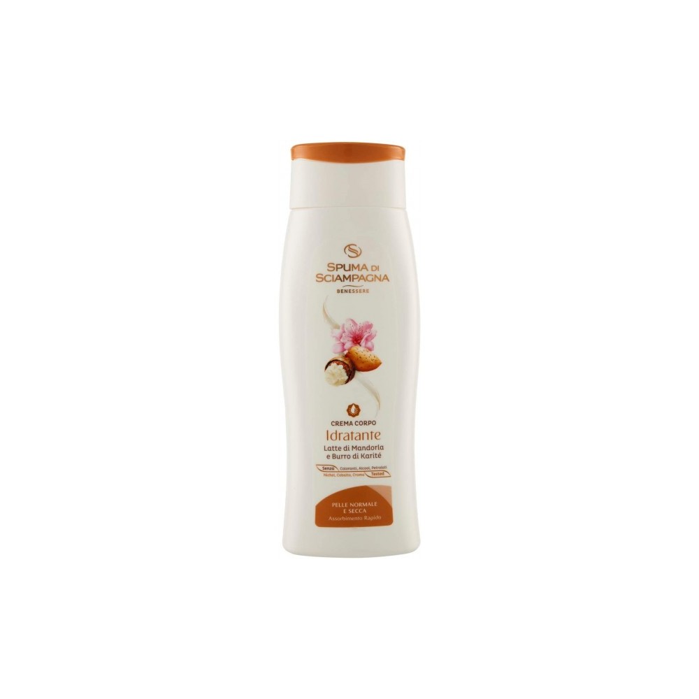 Spuma Di Sciampagna Crema Corpo Idratante Latte di Mandorla e Burro di Karitè 250 ml 