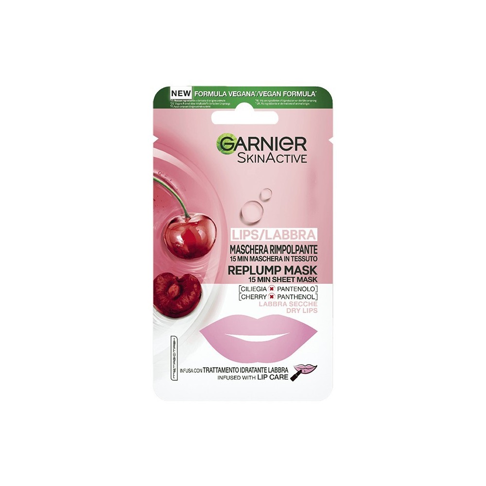 Garnier SkinActive Maschera Rimpolpante Labbra in Tessuto 