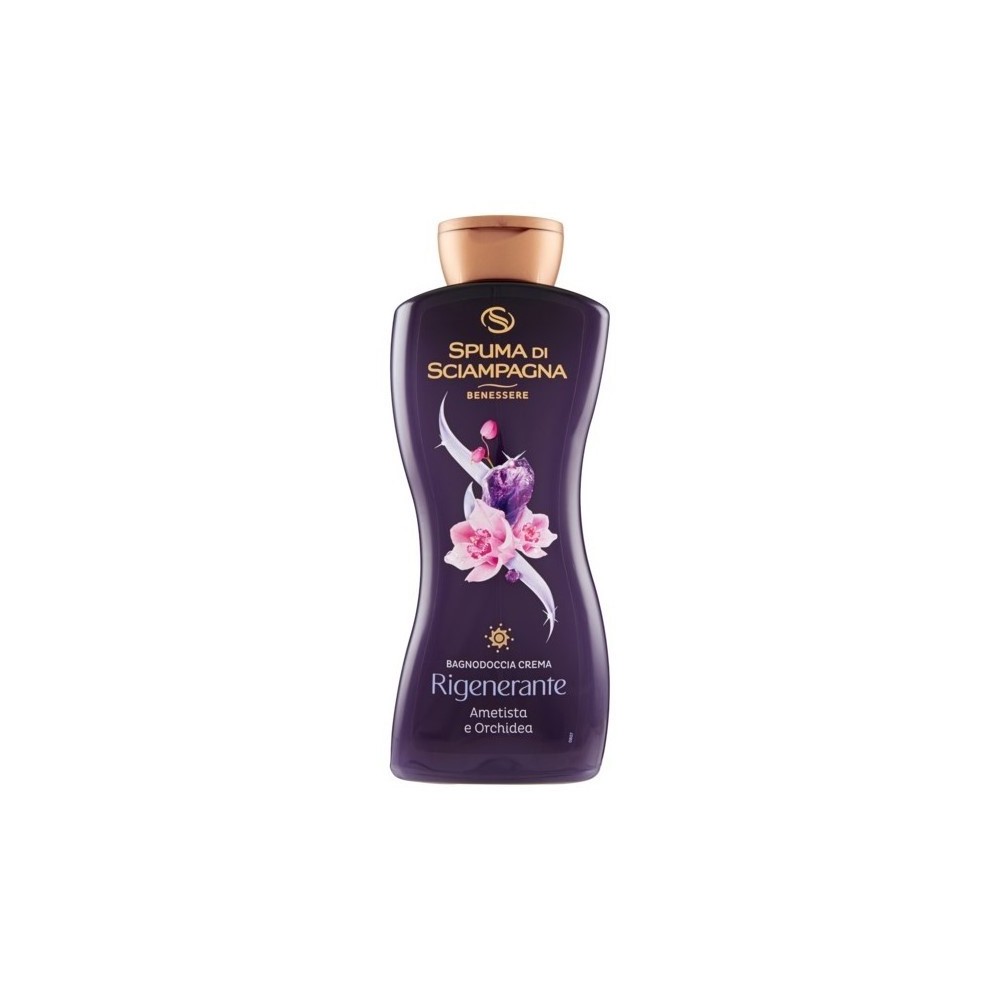 Spuma Di Sciampagna Bagnodoccia Crema Rigenerante Ametista e Orchidea 650 ml 