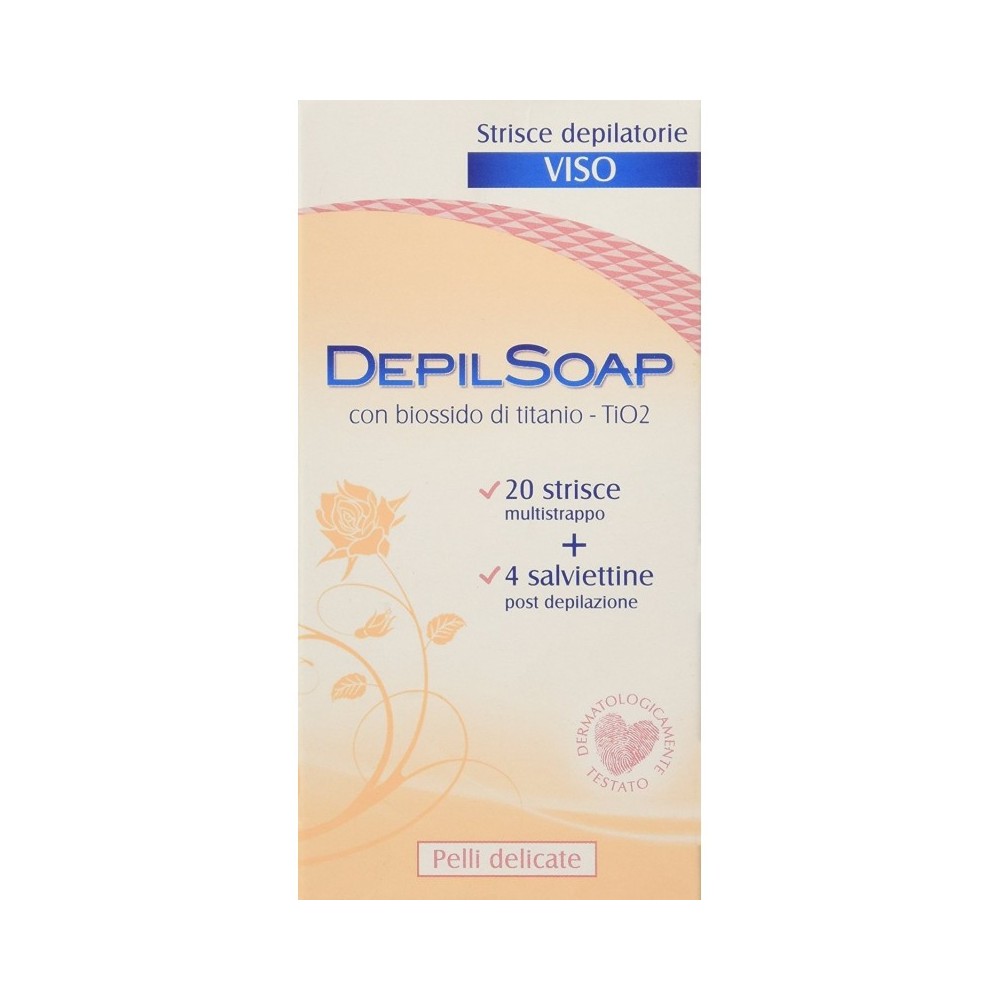 Depilsoap Strisce Depilatorie Viso Pelli Delicate 20 pz 