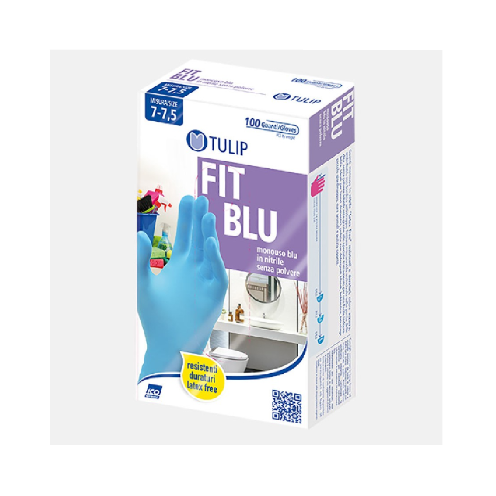 Tulip Guanti Monouso Nitrile Colore Blu Misura S 100 pz 