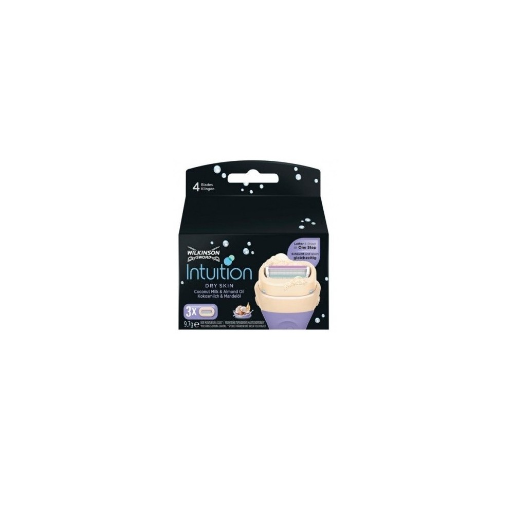 Wilkinson Intuition Dry Skin - Lamette Con Sapone 3 pz 