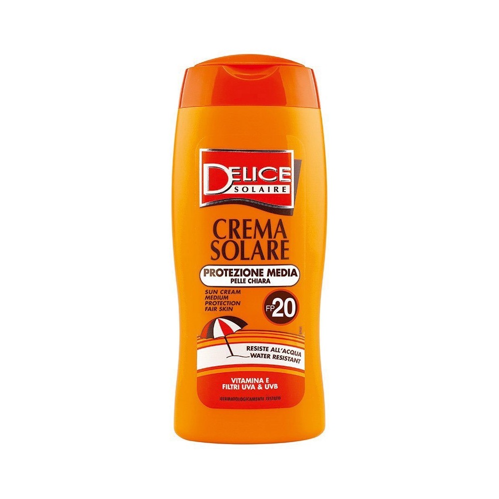 Delice Crema Solare Protezione Media Pelle Chiara SPF 20 250 ml 