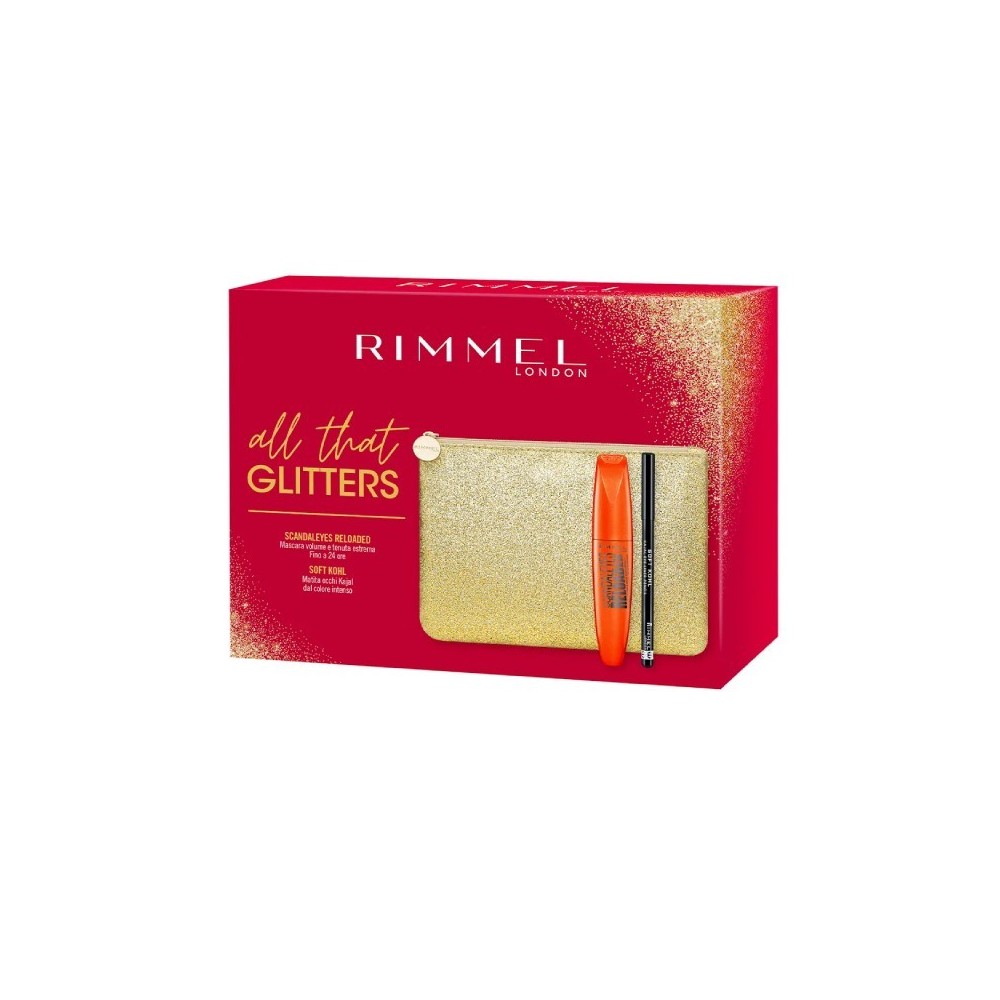 Rimmel Cofanetto All That Glitters - Mascara Scandaleyes Reloaded + Matita Occhi Soft Kohl 