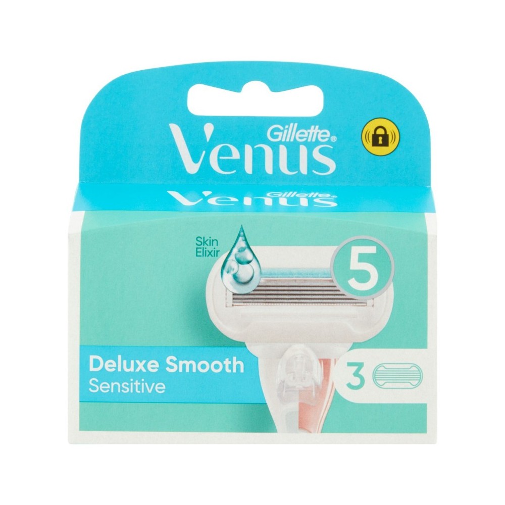 Gillette Venus Deluxe Smooth Sensitive Lamette Per Rasoio Da Donna 3 pz 