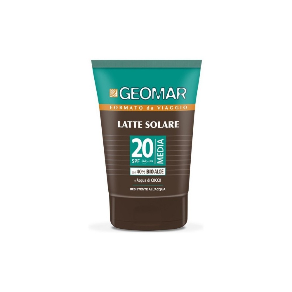 Geomar Latte Solare Resistente All'Acqua SPF 20 Formato Viaggio 100 ml 