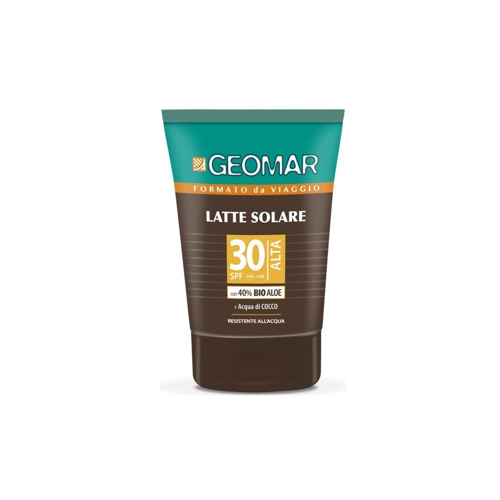 Geomar Latte Solare Resistente All'Acqua SPF 30 Formato Viaggio 100 ml 