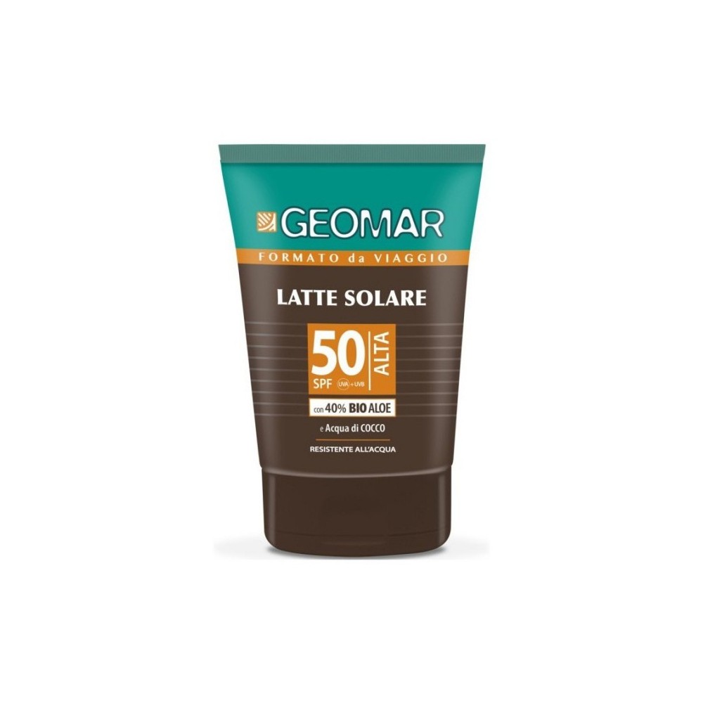 Geomar Latte Solare Resistente All'Acqua SPF 50 Formato Viaggio 100 ml 