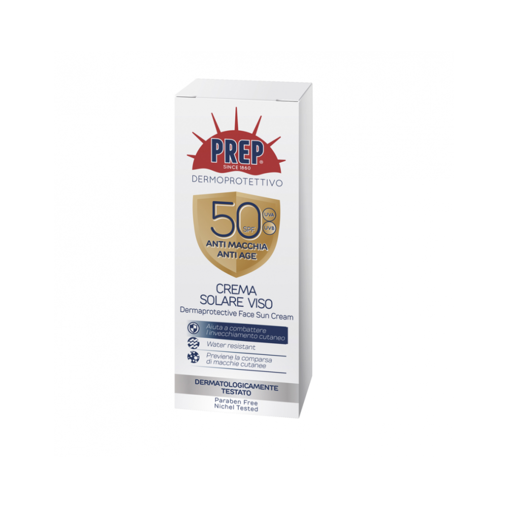Prep Crema Solare Viso SPF50 Anti Macchia Anti Age 50 ml 