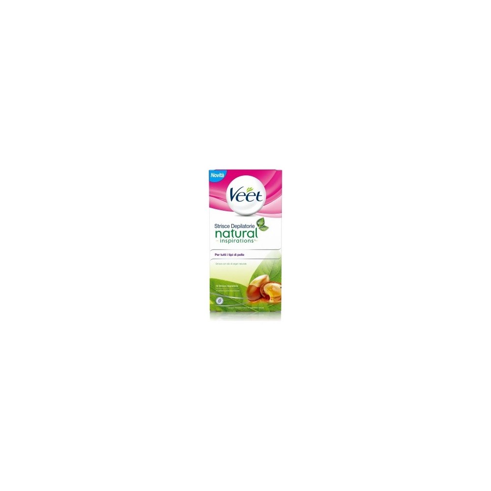 Veet Strisce Depilatorie Natural Inspirations con Olio di Argan 16 pz 