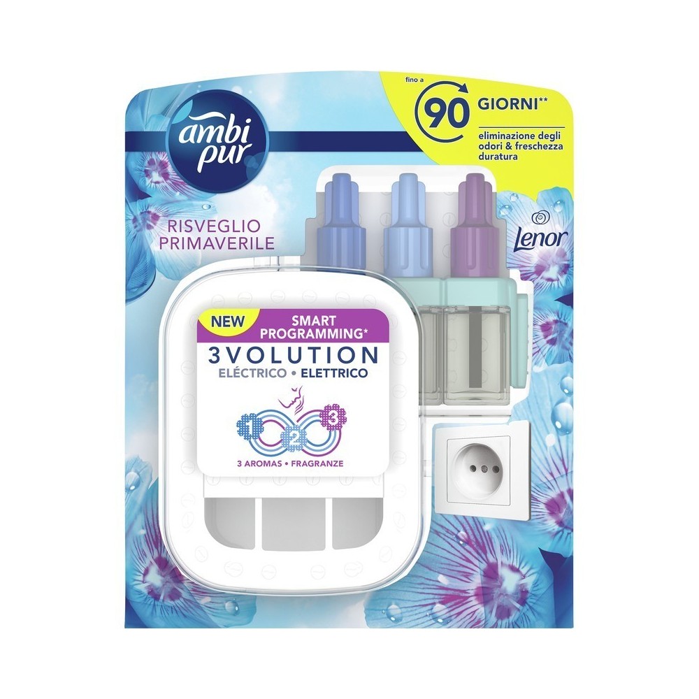 Ambi Pur Starter Kit 3Volution Diffusore Elettrico Risveglio Primaverile 20 ml 