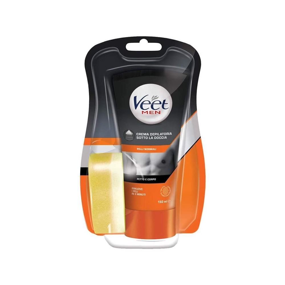 Veet Men Crema Depilatoria Sotto la Doccia Per Pelli Normali 150 ml 