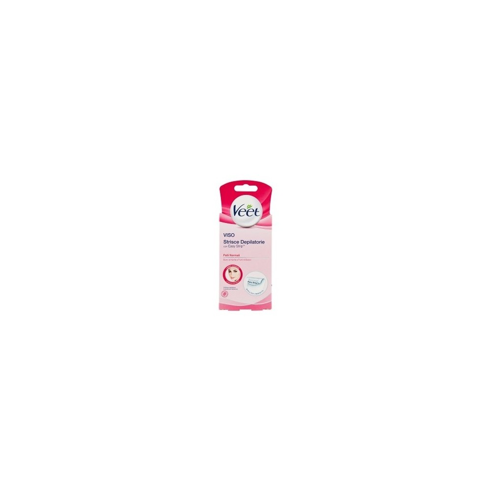 Veet Strisce Depilatorie Viso Con Easy Strip Pelli Normali 16 pz 