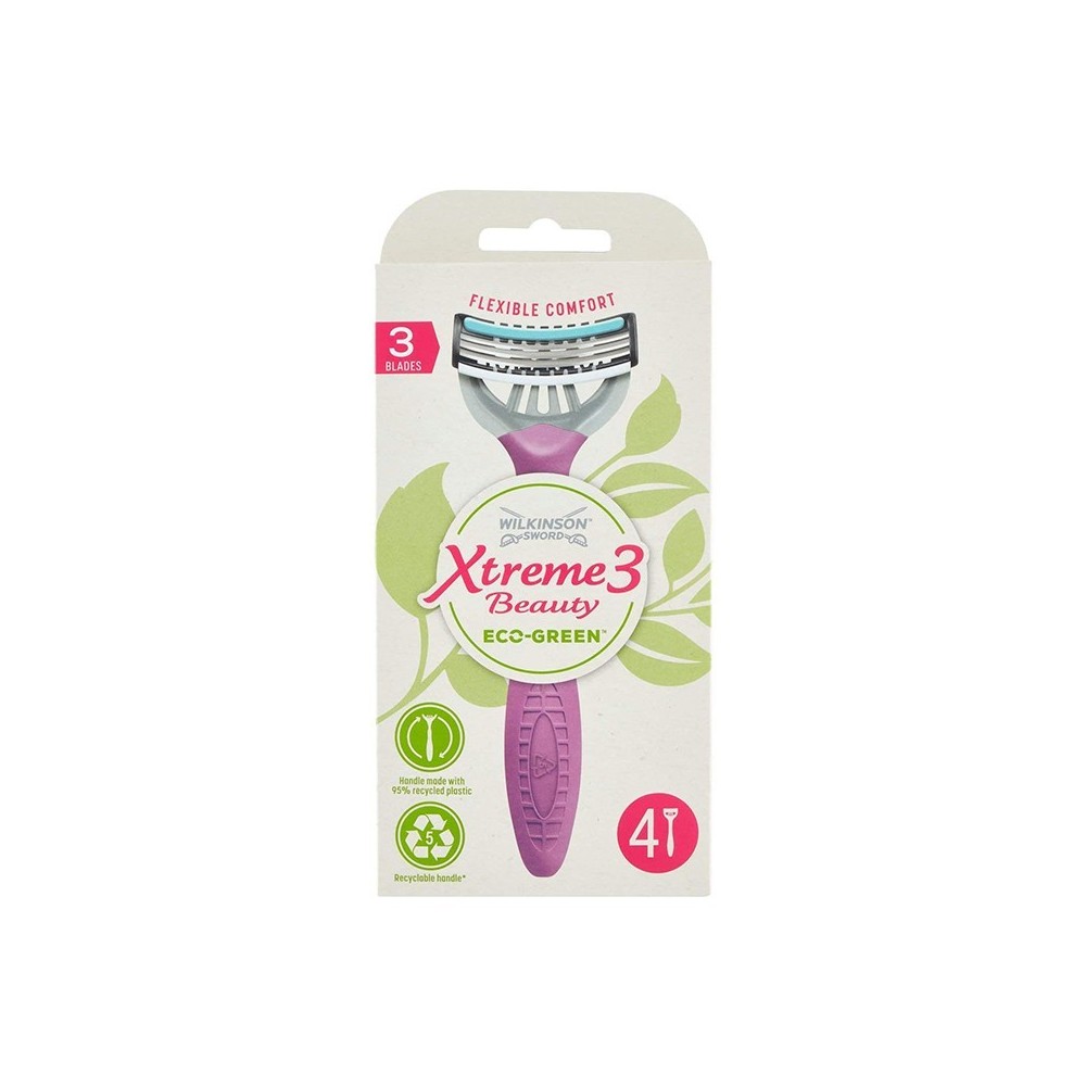 Wilkinson Xtreme 3 Beauty Eco-Green Rasoio + 4 Lamette 4 pz 
