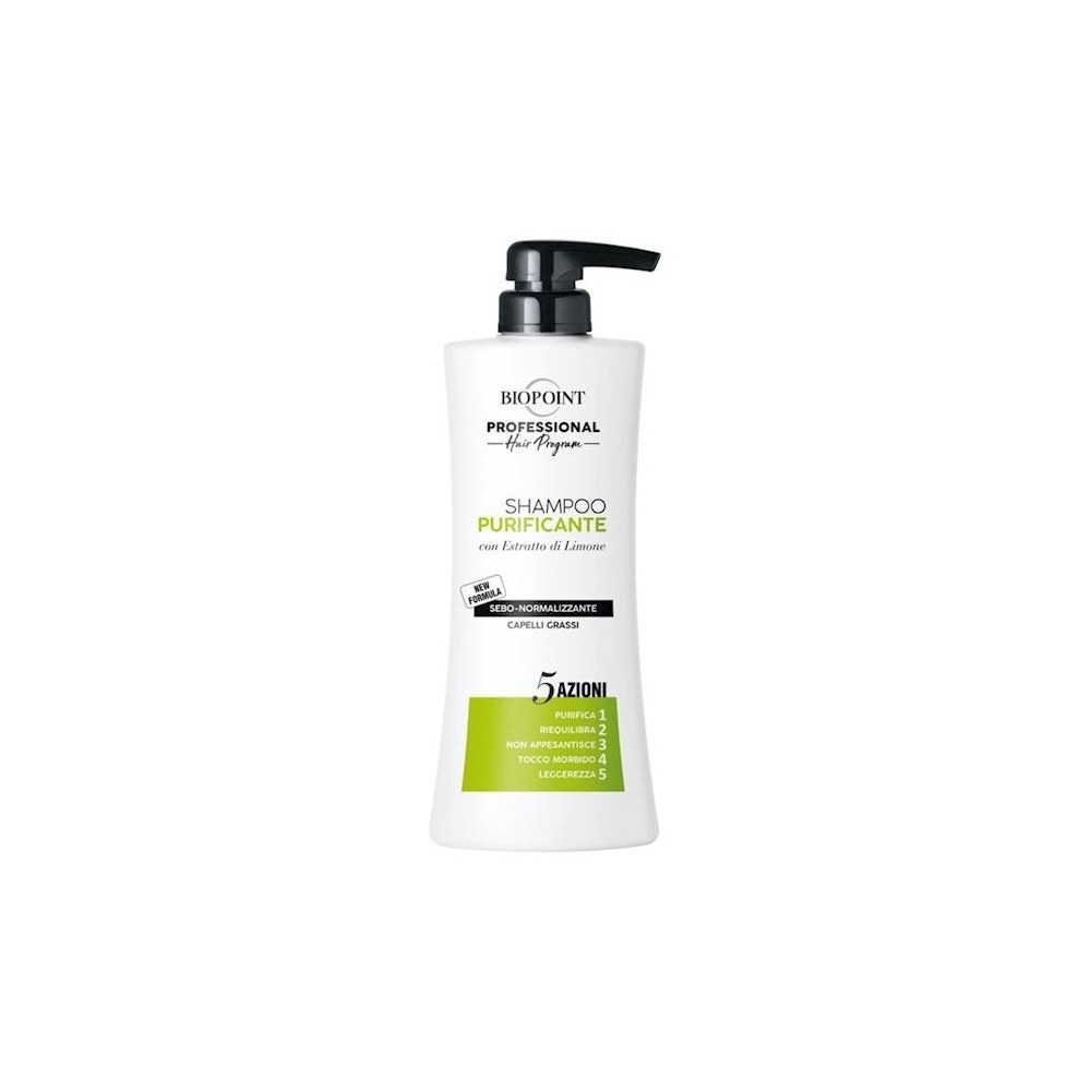 Biopoint Shampoo Purificante Sebo-Normalizzante Per Capelli Grassi 400 ml 