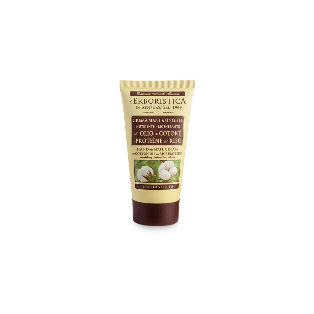 Athena's L'Erboristica Crema Mani & Unghie Olio di Cotone e Proteine del Riso 75ML 