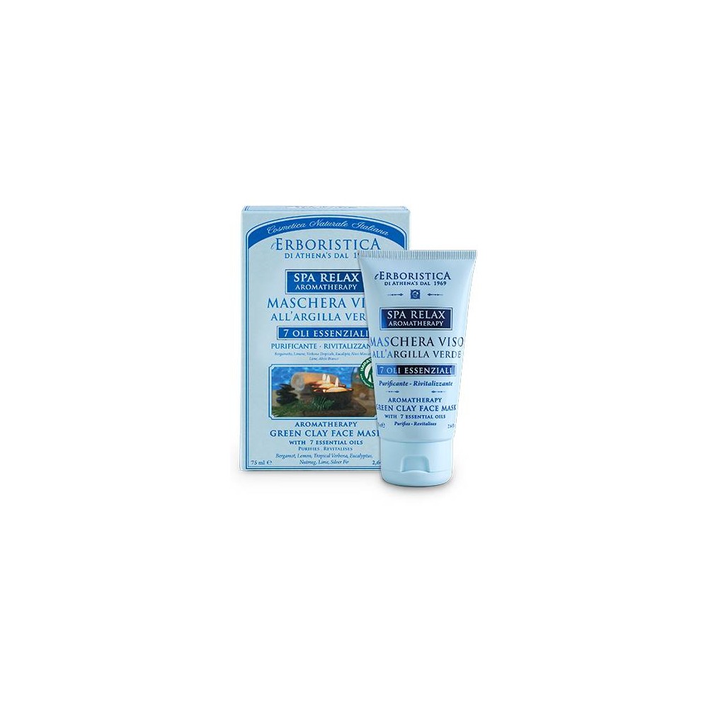 Athena's Spa Relax Aromatherapy Maschera Viso all'Argilla Verde 75ML 