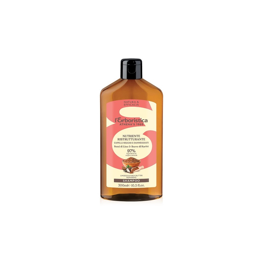 Athena's L'Erboristica Shampoo Riparatore ai Semi di Lino e Burro di Karite 300ML 