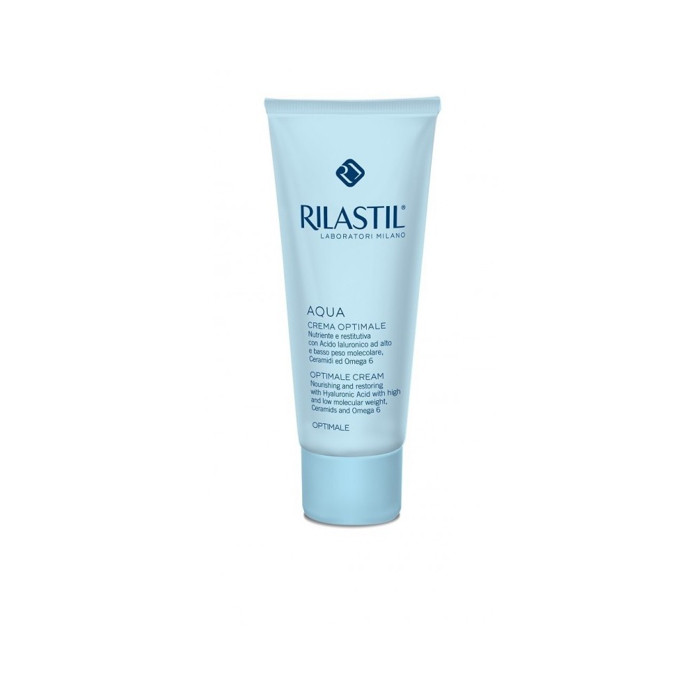 Rilastil Aqua Crema Idratante Optimale Nutriente E Restitutiva Con Acido Ialuronico 50 ml 