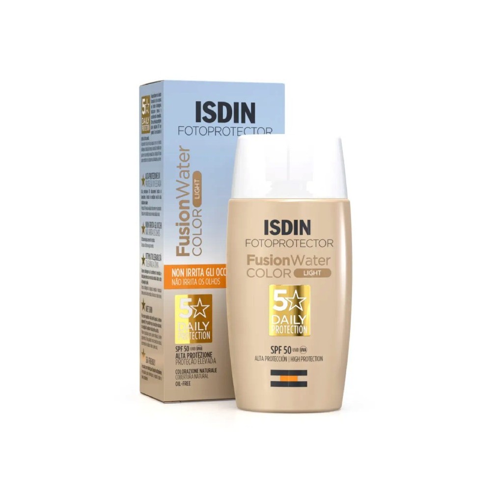 Isdin Fotoprotector Fusion Water Crema Solare Viso Colorata - Light 50 ml 