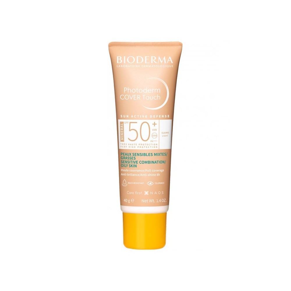 Bioderma Photoderm Cover Touch Mineral SPF50+ Crema Solare Colorata Pelle Mista O Grassa - Claire 40 ml 