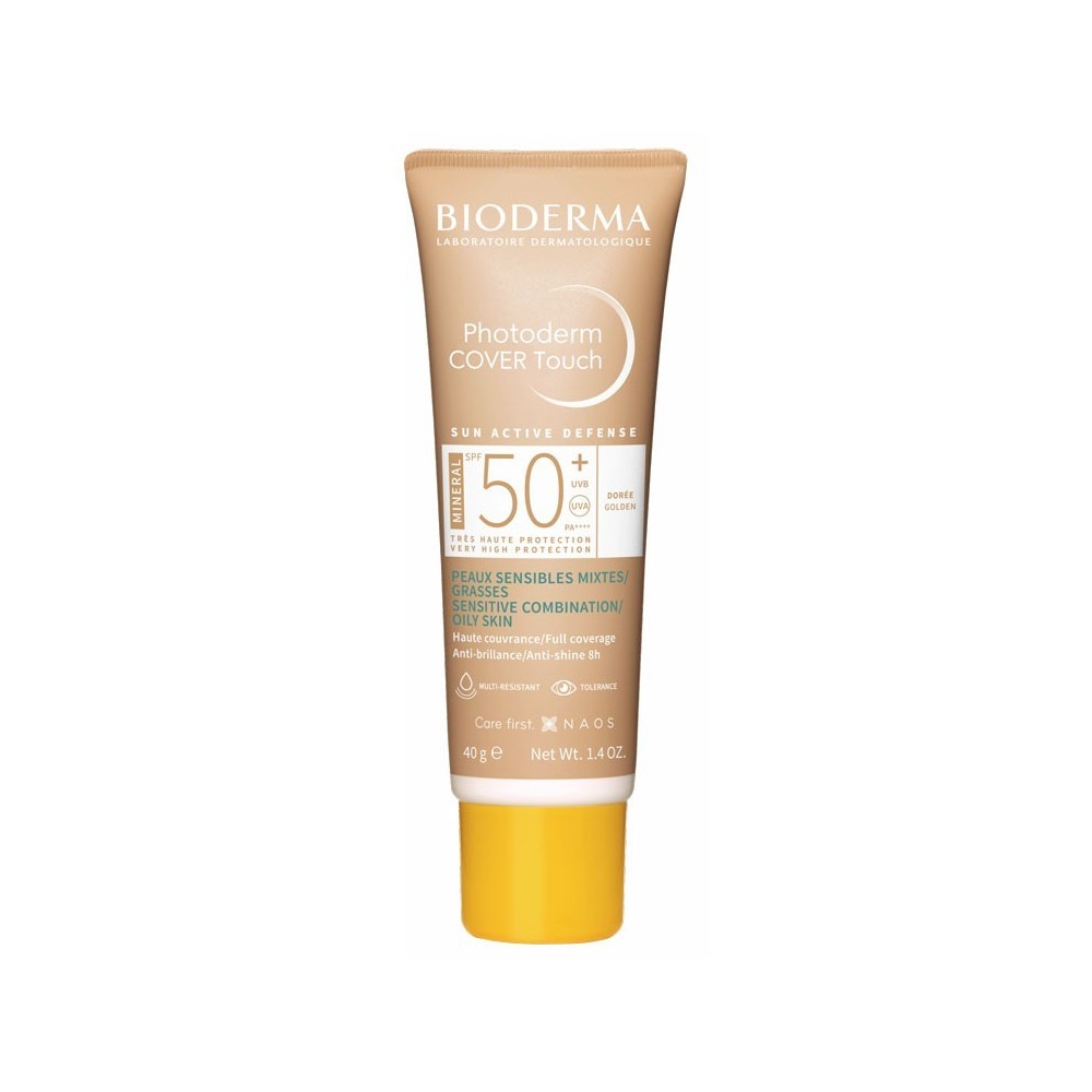 Bioderma Photoderm Cover Touch Mineral SPF50+ Crema Solare Colorata Pelle Mista O Grassa - Dorée 40 ml 