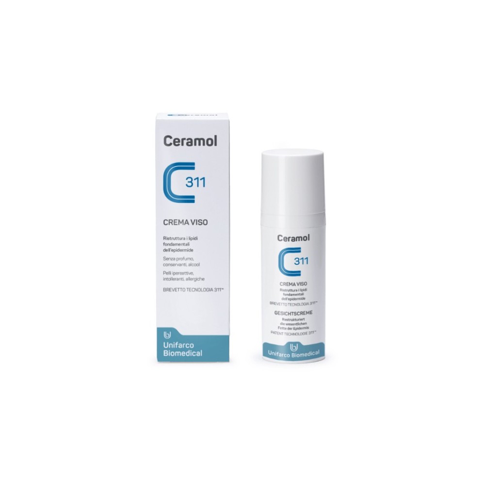 Ceramol C 311 Crema Viso Ristruttura i Lipidi Fondamentali Dell'Epidermide 50 ml 