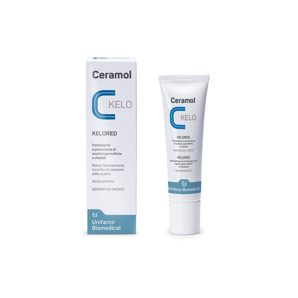 Ceramol Kelo Kelored - Gel Trattamento E Prevenzione Di Cicatrici Ipetrofiche e Cheloidi 30 ml 