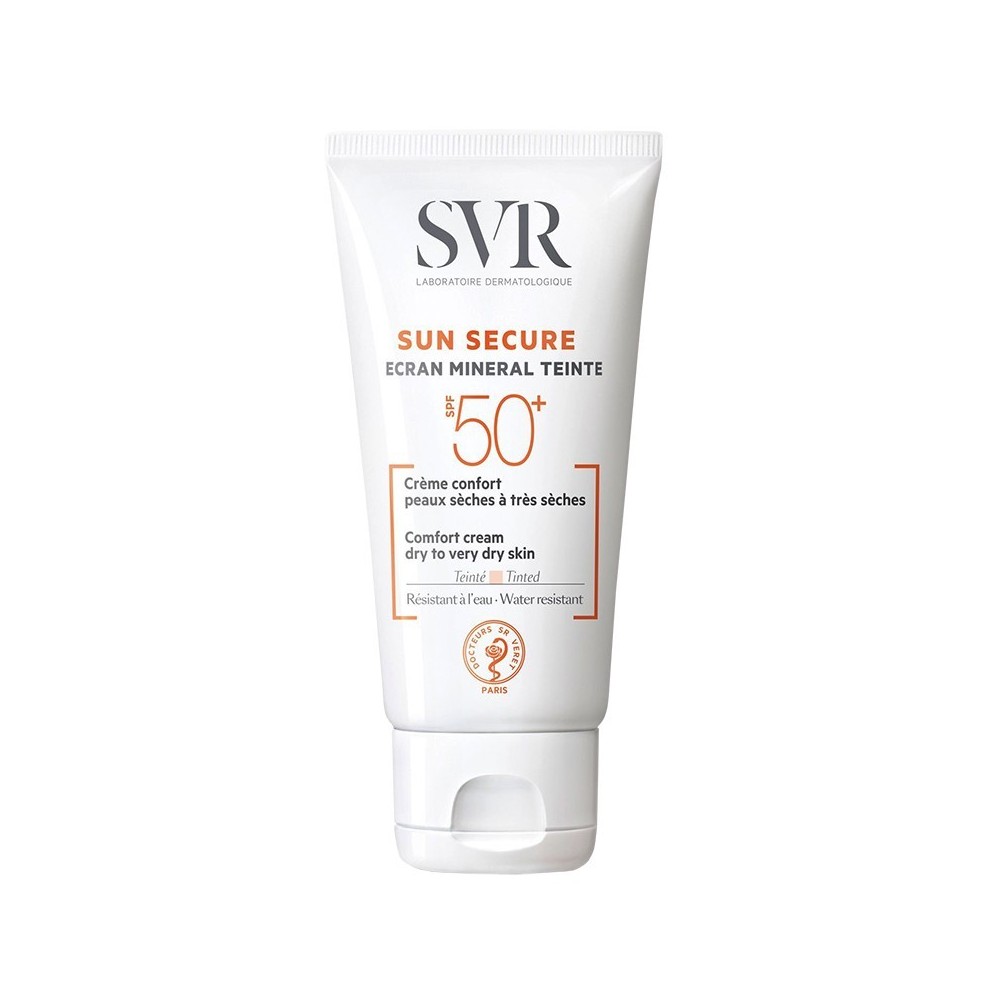 SVR Sun Secure Ecran Mineral Teinte SPF 50+ Crema Confortevole Per Pelle Secca 50 ml 