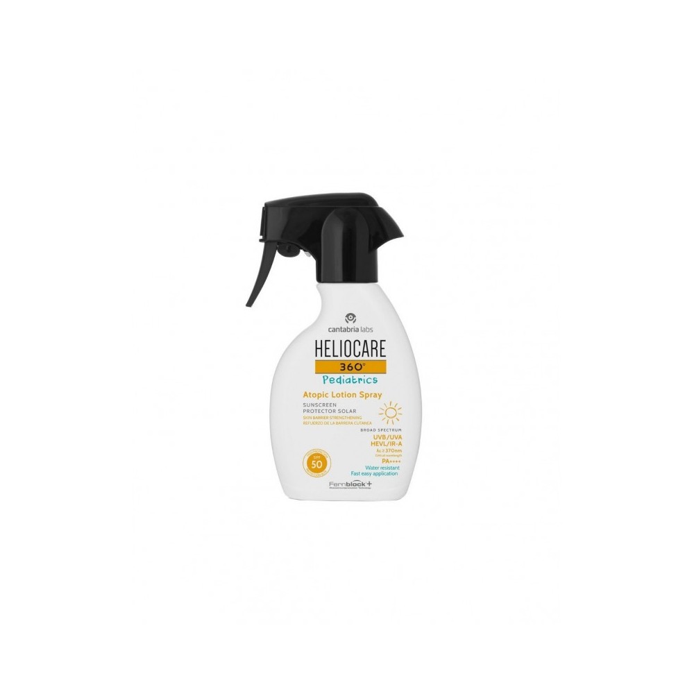 Difa Cooper Heliocare 360 Pediatrics Atopic Lotion Spray SPF50 Latte Solare Per Bambini 250 ml 