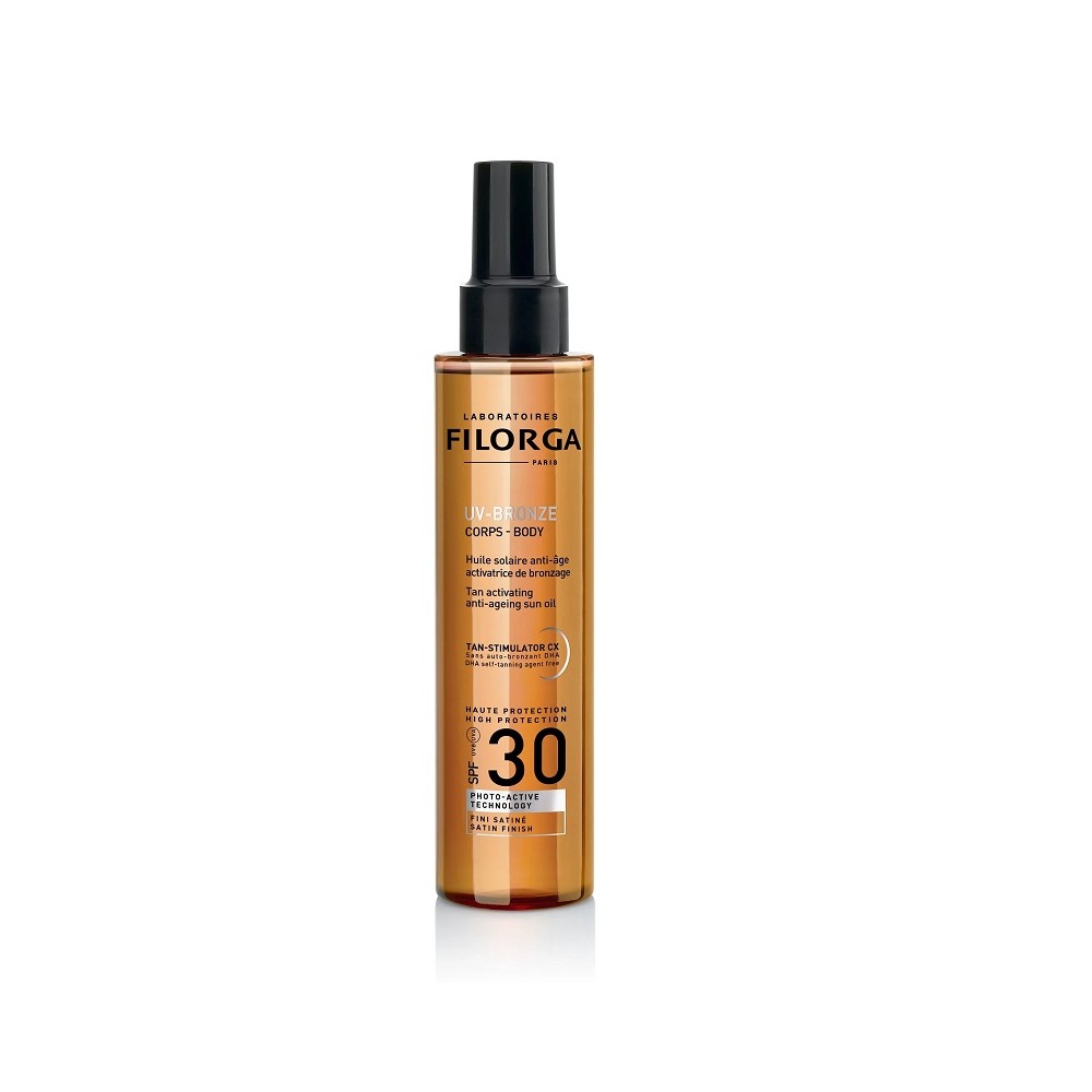 Filorga Uv-Bronze Body SPF30 Olio Solare Anti-Età Acceleratore Di Abbronzatura 150 ml 