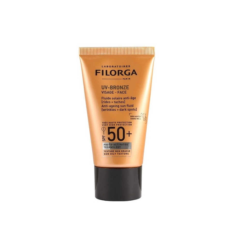 Filorga Uv-Bronze Face SPF50+ Fluido Solare Viso Anti-Età 40 ml 