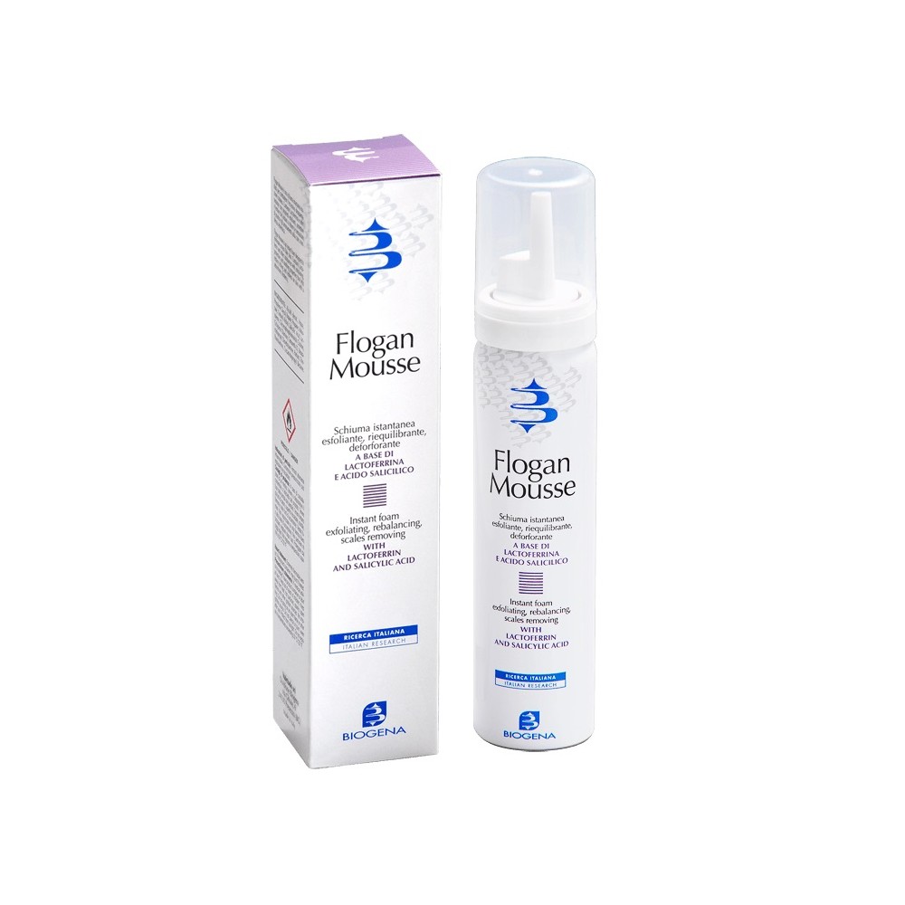 Biogena Flogan Mousse Istantanea Riequilibrante Anti-Forfora E Dermatite 75 ml 