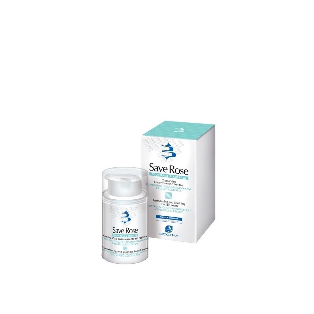 Biogena Save Rose Crema Viso Lenitiva Couperose E Rosacea SPF15 50 ml 