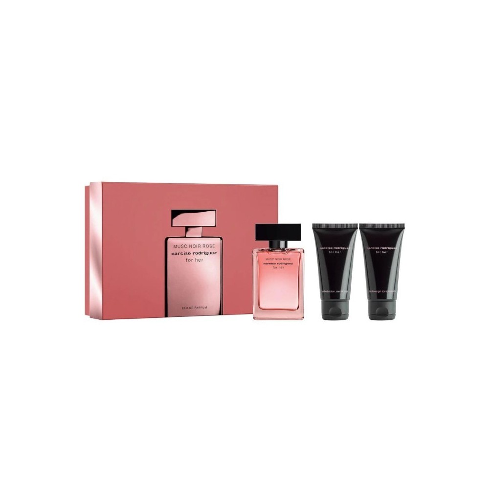 Narciso Rodriguez For Her Musc Noir Rose 50 ml + Body Lotion + Shower Gel Cofanetto 