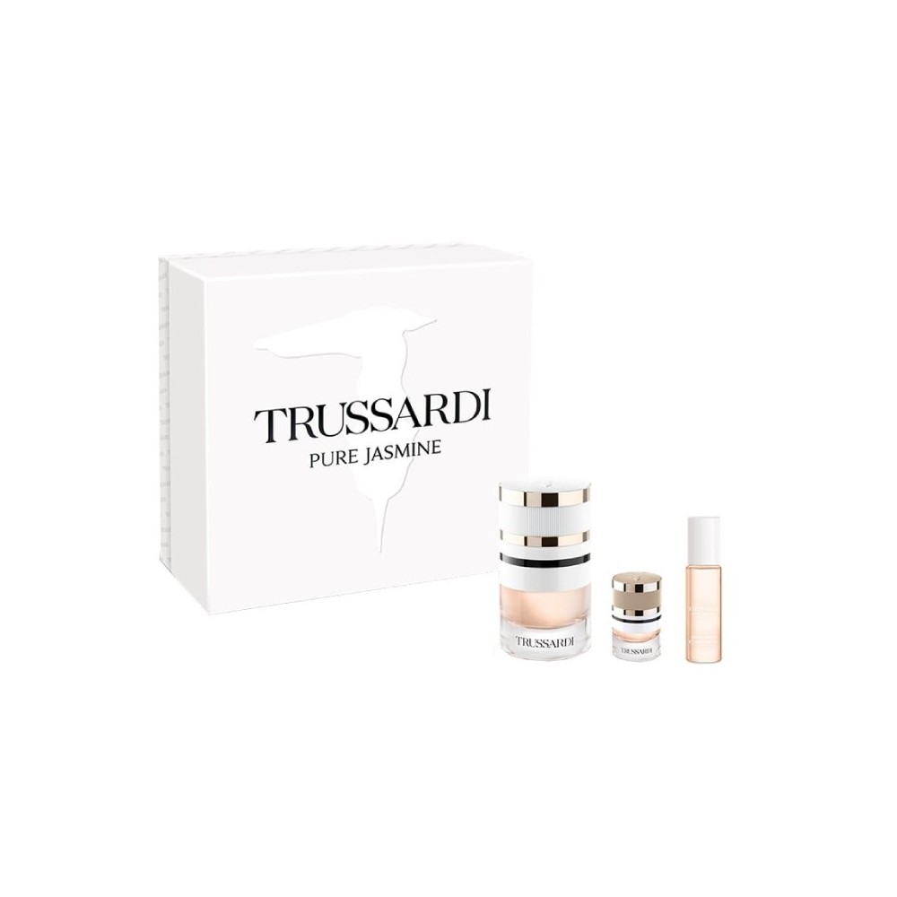 Trussardi Pure Jasmine Eau De Parfum 60 ml + Mini-Size 7 ml + Travel-Size 10 ml Cofanetto 