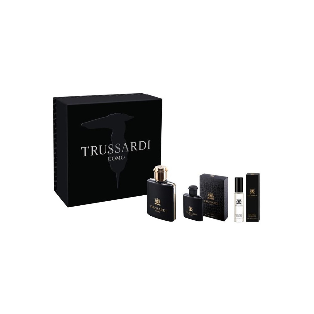 Trussardi Uomo Eau De Toilette 50 ml + Mini-Size 7 ml + Travel-Size 10 ml Cofanetto 
